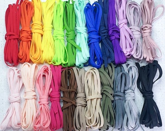 5 mm / 1/8 "flache weiche schlauchförmige Gummikordel, Ohrschlaufe elastisches Band für Gesichtsmaske, Spaghetti-Binde