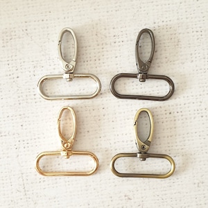 Mini Swivel Snap Hooks Antique Brass, 10mm Bag Strapping, Bag