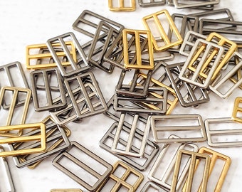 14 mm (12 mm inwendig) rechthoek minipoppetje gespen schuifregelaar 12 mm naaien ambacht poppenkleertjes maken bjd UK Shop