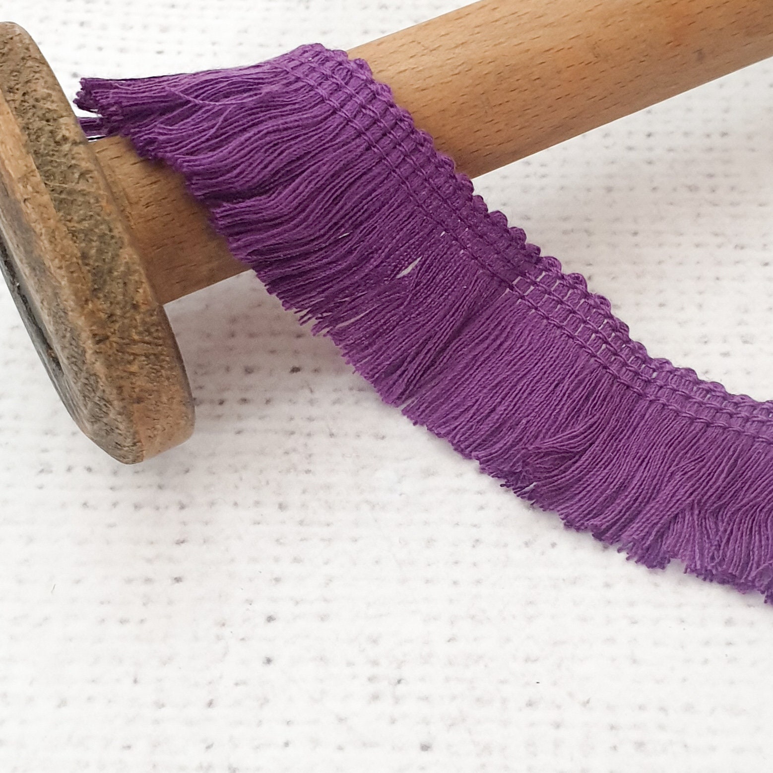 DARK PURPLE Fringe Trim 2.5cm / 1'' Wide Viscose Silky Etsy UK