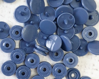 GENUINE KAM Snap Midnight Blue Gloss KAM snaps Size 16 / T3 / 10.7mm Plastic Snap Poppers polyacetal resin snaps fastening B32 Midnight Blue