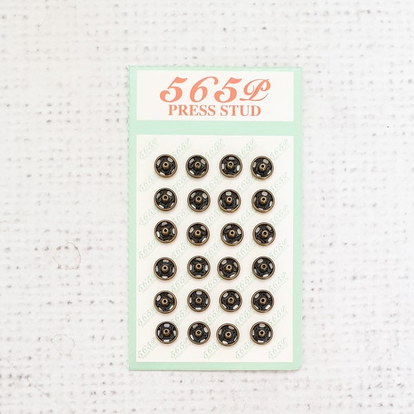 6mm Snap Closures 24 pcs BRONZE colour metal Snap fastener Tiny Buttons Sewing Craft Doll Clothes Making Supply   bjd UK Shop