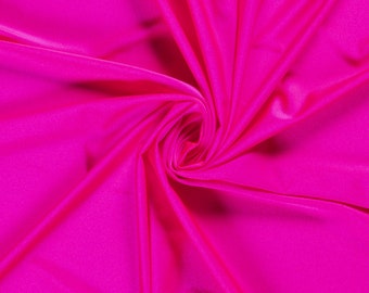Fucsia Neon - Jersey per costumi da bagno, spandex, poliestere spandex, spandex, abbigliamento da ballo, jersey sportivo, confezione al quarto di metro, negozio nel Regno Unito