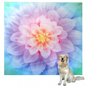 Opal Dream Bigger Flower - 108&quot; x 108&quot; Digital Printed Panel 100% cotton UK Shop