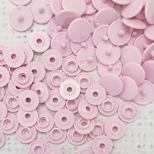GENUINE KAM Snap Pink Gloss KAM snaps - Maat 16 / T3 / 10.7mm - Plastic Snap Poppers polyacetaal hars drukknopen bevestiging B18 - Roze