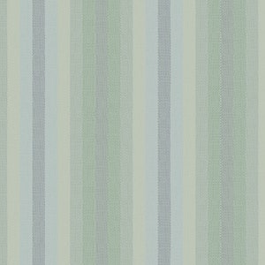 Puede incluir: Una tela a rayas con bandas alternas de azul claro, verde y blanco. La tela tiene una textura tejida sutil.