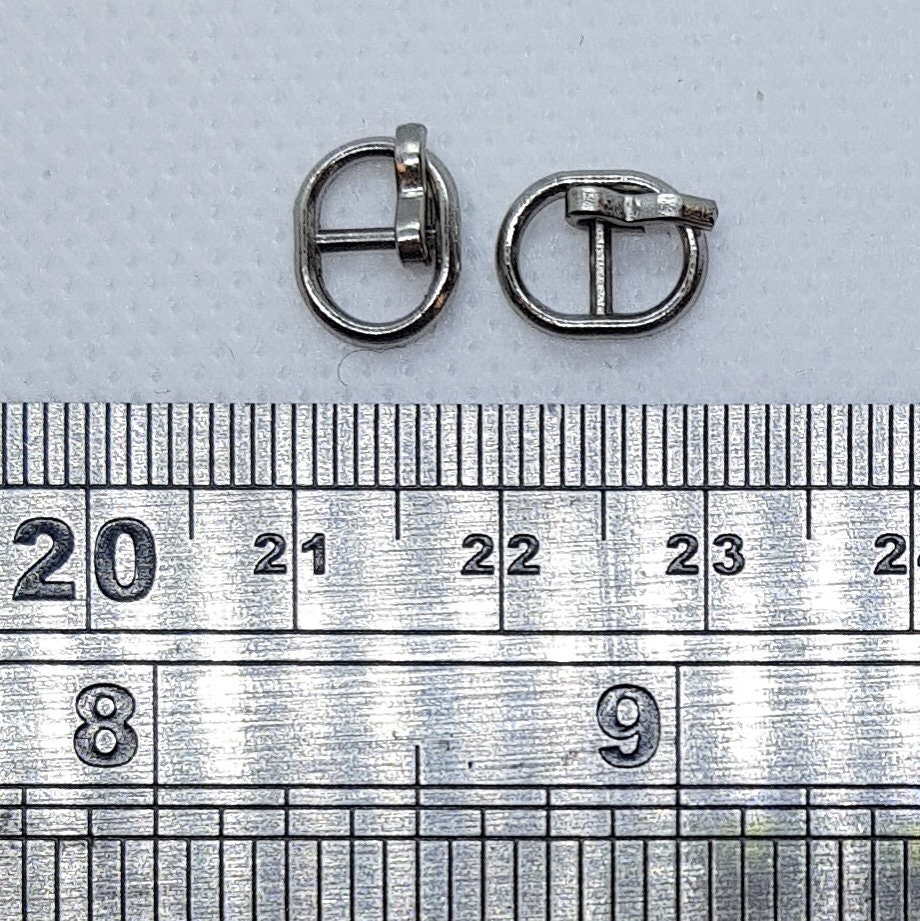 SILVER Colour 8mm Mini OVAL Belt Buckles Mini Buckle Shoe Etsy UK