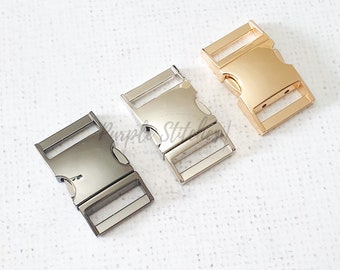 1" / 25mm metal side release buckle, Thick and heavy metal buckle, backpack buckle, metal buckle light gold silver gunmetal UK shop