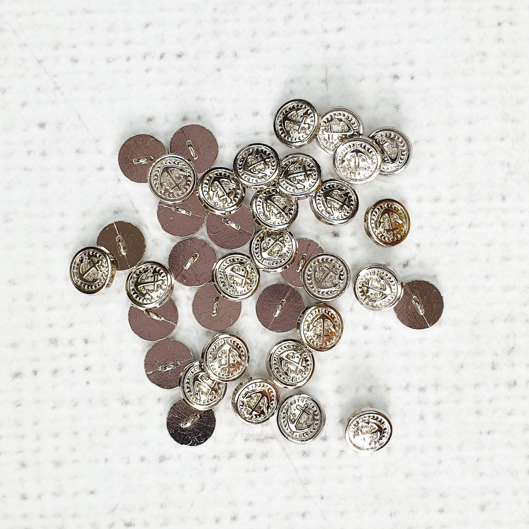 8mm Mini Anchor Button, Mini Metal Button, Metal Tiny Coat Shank Button ...