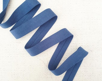 Nastro di rilegatura in maglia di jersey CADET BLUE da 20 mm / 3/4" pollici, rilegatura in jersey piegato a una piega in 100% cotone, al metro Negozio nel Regno Unito Colore 21