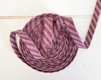 1/2" double fold Bias Tape - Purple and white triple stripe 100% cotton 1/2" double fold binding - by the metre UK