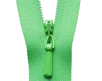 Vivid Green 536 - Cremallera invisible YKK - Varios tamaños
