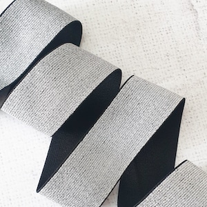 1.5 inches / 38mm SILVER Elastic band waist band elastics , Soft elastic Sewing dressmaking UK shop
