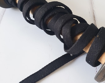 10mm BLACK Bra Channelling 3/8 "wide Lingerie Wire Casing 10mm / 3/8 inch Wide, reggiseno che rende la nozione di fornitura - dal metro UK SHOP