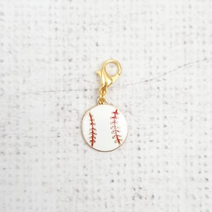Baseball Reißverschluss Anhänger, Ball Anhänger, Jungen Taschenclip, Stichmarkierung, Notebook Anhänger, Tagebuch Anhänger, Federmäppchen Zubehör, Geldbörse Anhänger, UK Shop