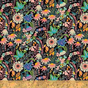 Flower Bed - Paradiso - Sally Kelly - Windham Fat Quarters 100% cotton quilting dressmaking Sally Kelly UK Shop 51932D-2