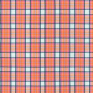 Salmon Plaid - Kitchen Window Woven Elizabeth Hartman 100% cotton woven check / plaid / woven gingham quilting dressmaking UK Shop