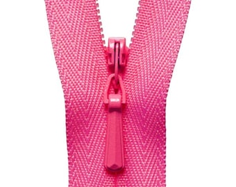 Dark Pink 515 - YKK Invisible Zip - Various Sizes