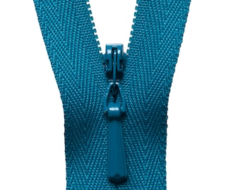 Ocean Blue 037 - YKK Invisible Zip - Various Sizes