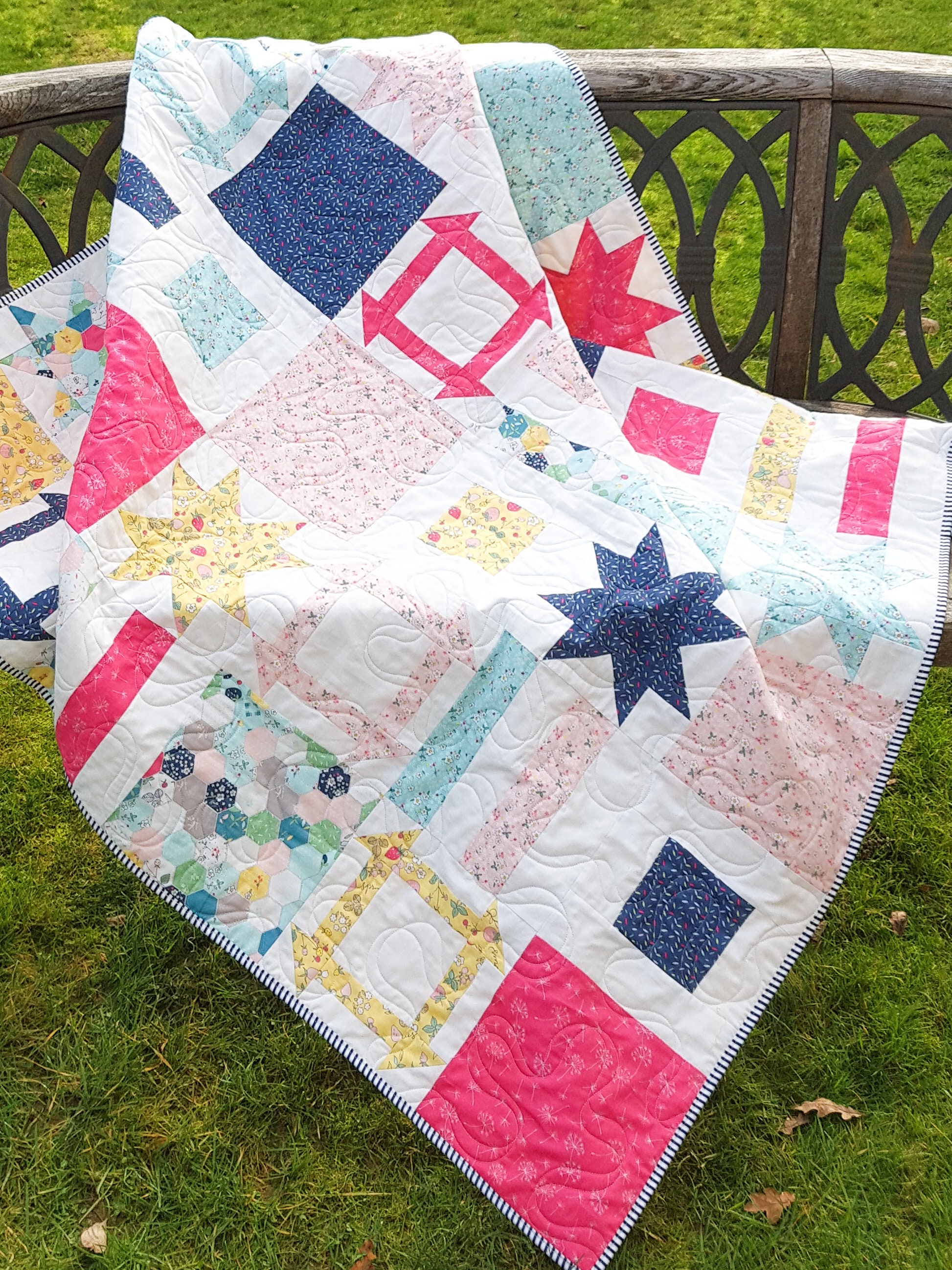Dashing Star Quilt Pattern digital pdf pattern INSTANT Etsy