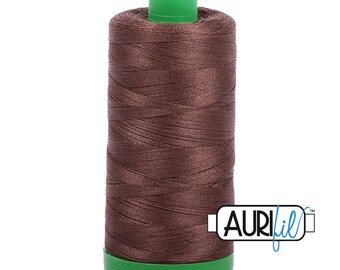 Aurifil Thread 1285 medium bark 40wt 100% cotton quilting dressmaking thread machine embroidery UK Shop