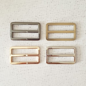1.5&quot;/38mm slider metal tri glide, bag purse strap adjuster, connector buckle triglide slide light gold silver gunmetal antique brass UK shop