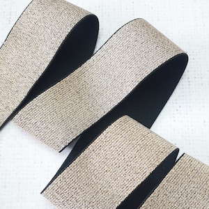 1.5 inches / 38mm BLACK GOLD Elastic band waist band elastics , Soft elastic Sewing dressmaking UK shop