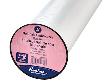 Support de broderie soluble à l'ourlet (HN121) - Blanc - Au mètre FR