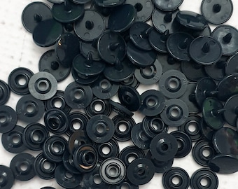 GENUINE KAM Snap Navy Gloss KAM snaps - Size 16 / T3 / 10.7mm Plastic Snap Poppers polyacetal resin snaps fastening B2 Navy