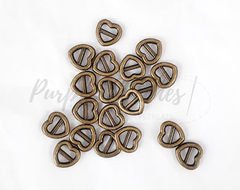 5 mm BRONS kleur hart mini gespen schuifregelaar poppengesp Naaien Ambachtelijke poppenkleertjes maken bjd UK Shop
