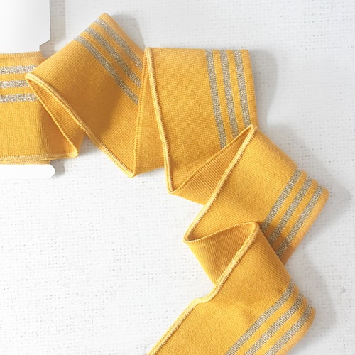 A pair Hems Cuffs 1X1 1.4 2.5 3.5cm 6.5cm Stripes Cotton Ribbing Ribbing and Binding Knit Fabric For Neckline