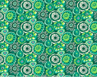 Anemones Emerald - Atlantis - Sally Kelly Windham Fat Quarters 100% cotton quilting dressmaking Sally Kelly UK Shop