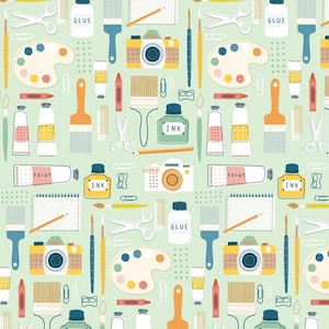 Painting Caligraphy ink - Hobbies - Sally Payne - Dashwood Studio Fat Quarters 100% cotton quilting dressmaking UK Shop