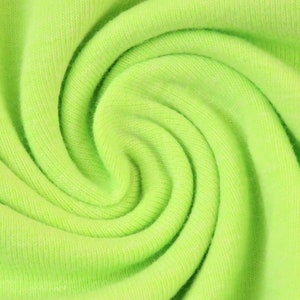 Neon Yellow - Plain Cotton Jersey by quarter metre cotton jersey dressmaking UK Shop