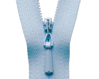 Baby Blue 232 - YKK Invisible Zip - Various Sizes