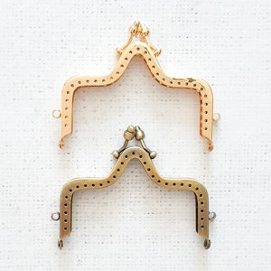 10cm / 4" star crown shape antique style metal bag frame kiss lock closure vintage style Purse Frame Handbag Accessories UK shop