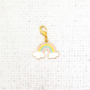 Rainbow Zipper Charm, Rainbow Charm, Balloon Clip, Stitch Marker, Notebook Charm, Diary Charm, Purse Accessories, Purse Charm, UK Shop image 5