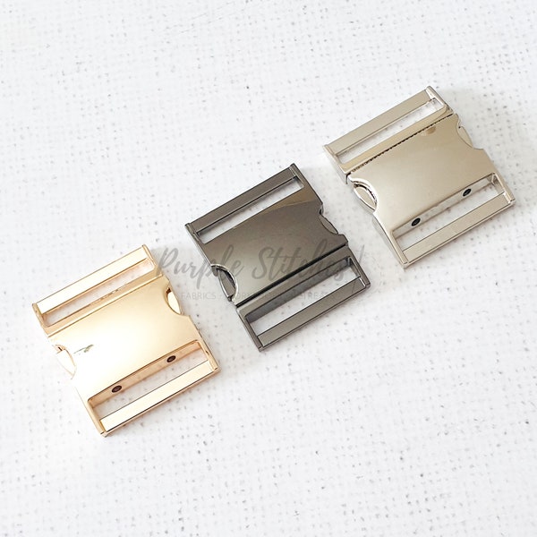 1.5"/38mm metal side release buckle, Thick and heavy metal buckle, backpack buckle, metal buckle light gold silver gunmetal UK shop