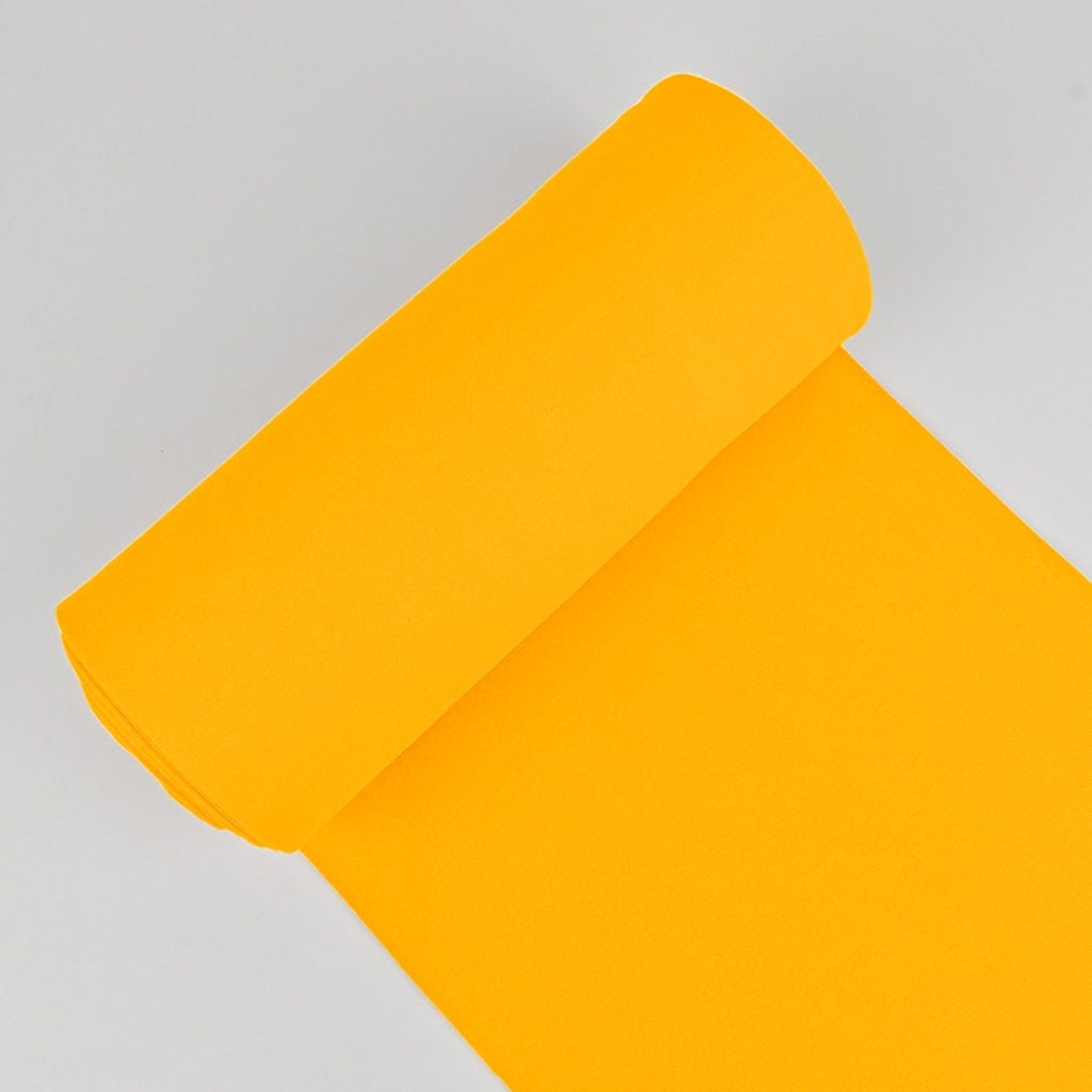 Yellow Tubular Rib Knit Ribbing Fabric Knit Ribbing Okeo-tex Cotton ...