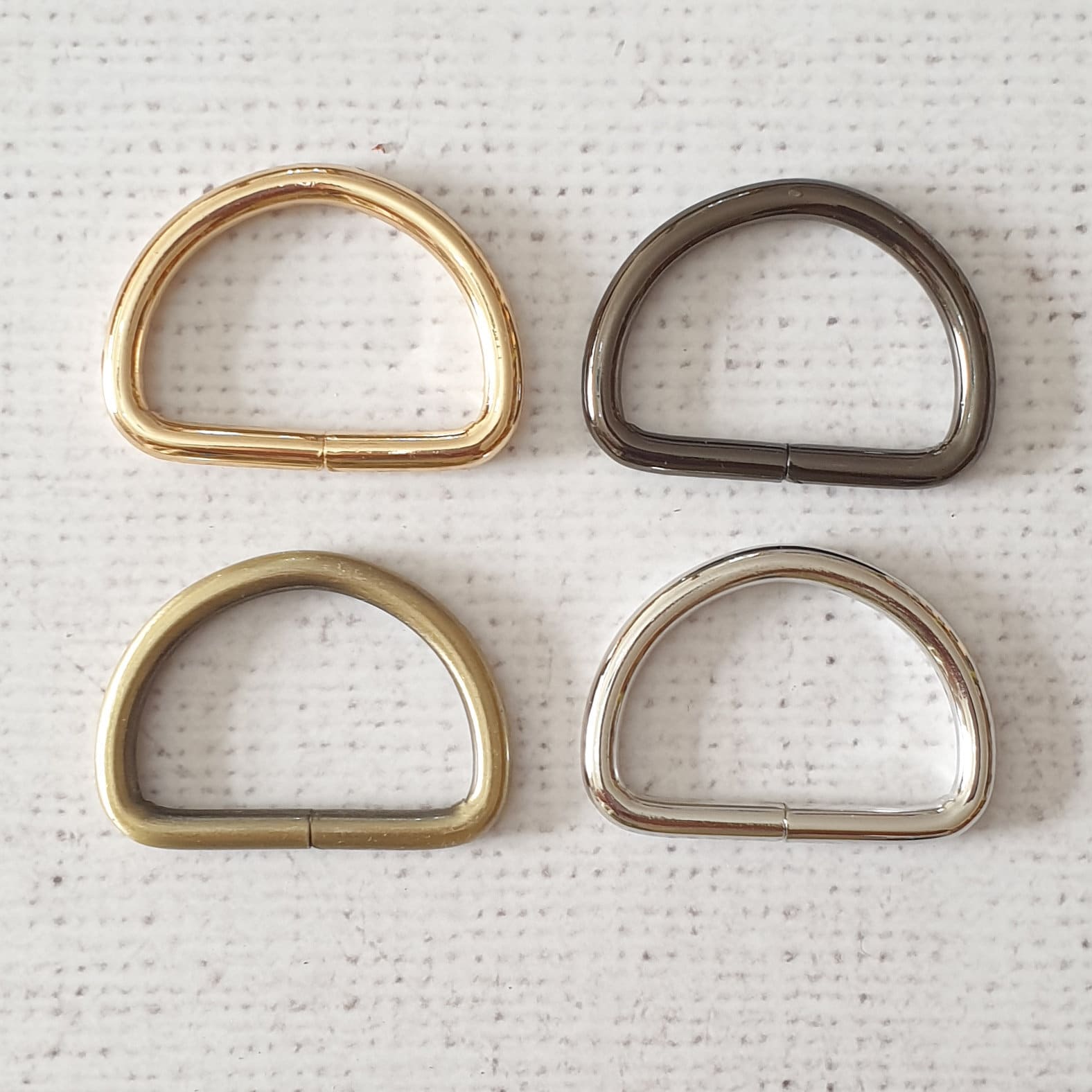 10x Gold D Rings, 1 Inch Gold D Rings, Bag Making Supplies, Bag Handle D  Rings, Gold Fittings, UK Sewing Supplies, Metal D Ring, Bag Repairs 