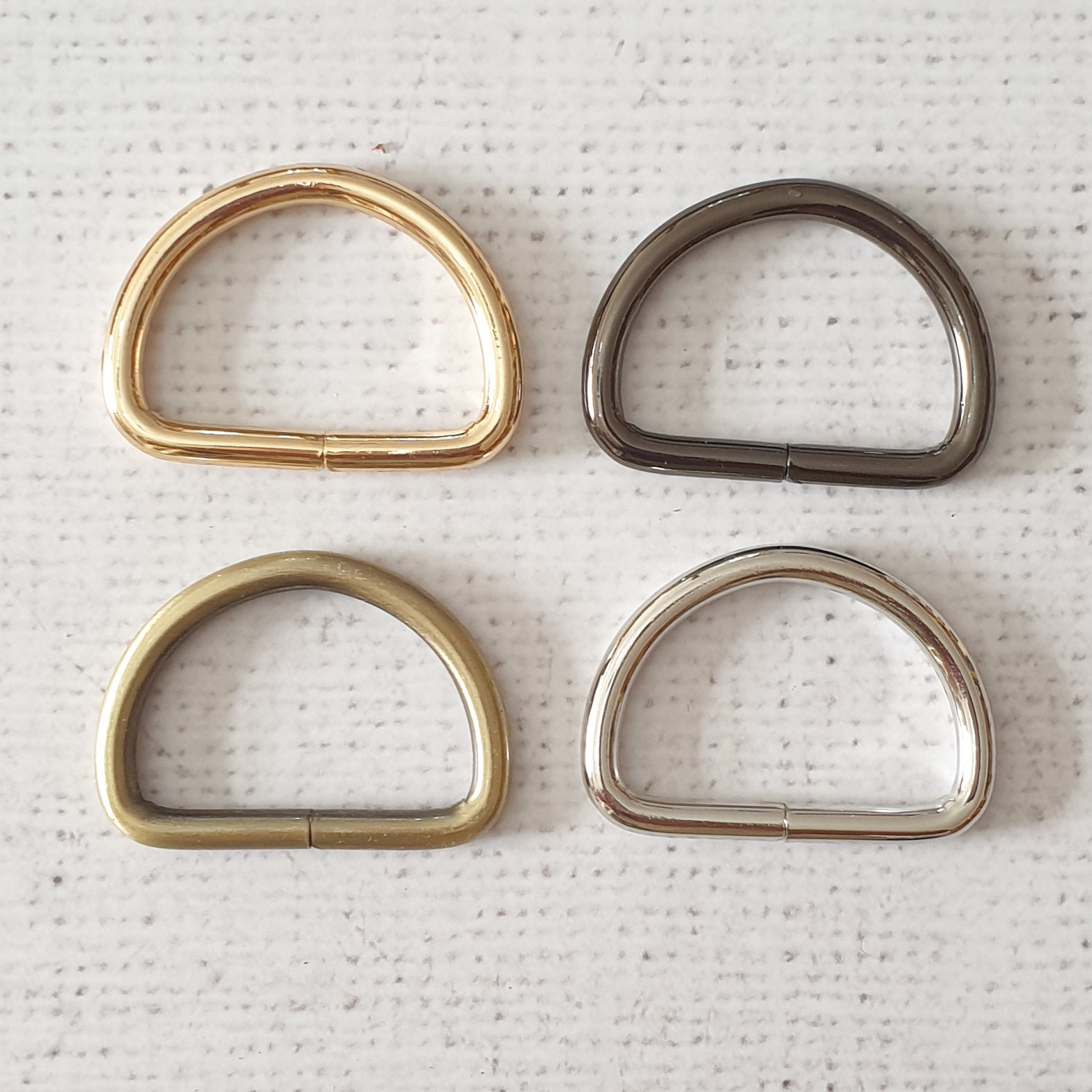 56 Pieces D Rings For Purse Bag Hardware Purse For Bag Making Buckles Craft  (Mixed Color,25 Mm) - Imported Products from USA - iBhejo