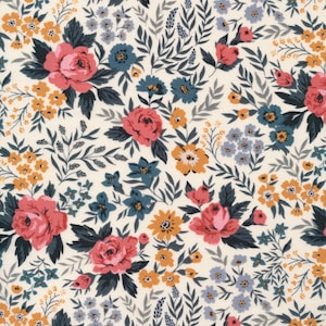Rose Garden - Flora, Cassidy Demkov, Organic cotton, Cloud9 fabrics Fat Quarters 100% organic cotton quilting dressmaking UK Shop