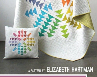 Wzór na kołdrę Crystal Cluster Printed Quilt Pattern autorstwa Elizabeth Hartman, Wzór na pikowany papier drukowany, Wzór na kołdrę Animals, wysyłka z Wielkiej Brytanii