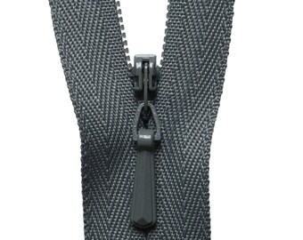 Mid Grey 275 - YKK Invisible Zip - Various Sizes