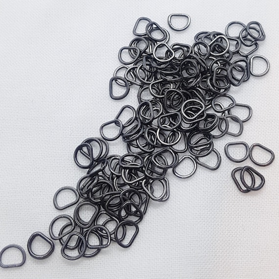 GUNMETAL 4mm D Ring Black Colour D Shape Mini Buckles D Ring 4mm