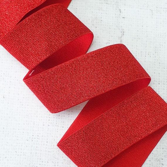 1.5 inches / 38mm METALLIC RED Elastic band waist band elastics , Soft  elastic Sewing dressmaking UK shop
