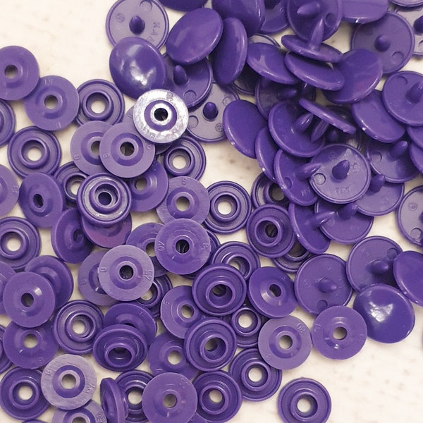 GENUINE KAM Snap Medium Purple Gloss KAM snaps Size 16 / T3 / 10.7mm Plastic Snap Poppers polyacetal resin snaps fastening B35 Medium Purple