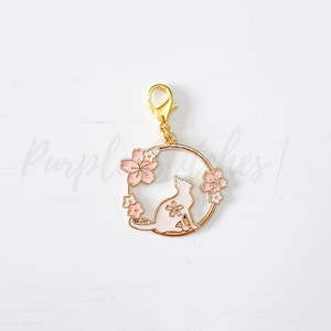 Cherry Blossom Zipper Charm