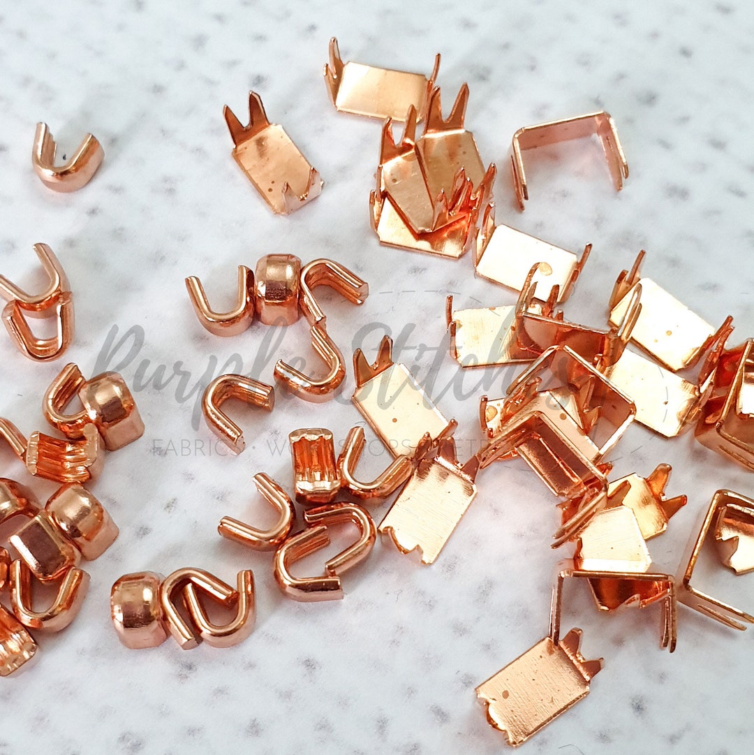 ROSE GOLD Metal Zipper Stopper for 5 Zipper Tape, Zip Stopper for Top