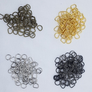 4mm Metal D ring D Shape Mini doll Buckles 4 colours gold, silver, bronze & gunmetal Sewing Craft Doll Clothes Making   UK Shop